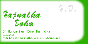 hajnalka dohm business card